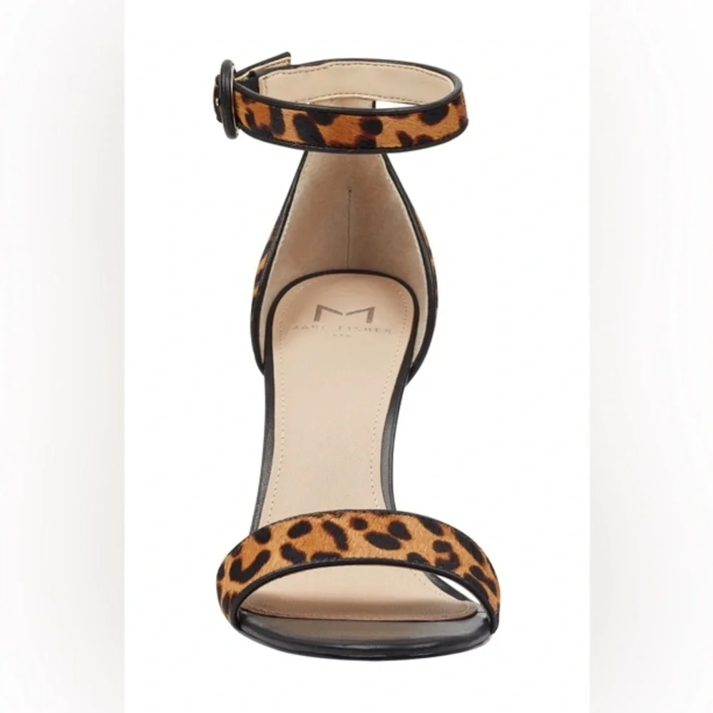 Marc Fisher LTD. Women's Karlee Leopard Print Block Heel Sandals - Picture 2 of 8
